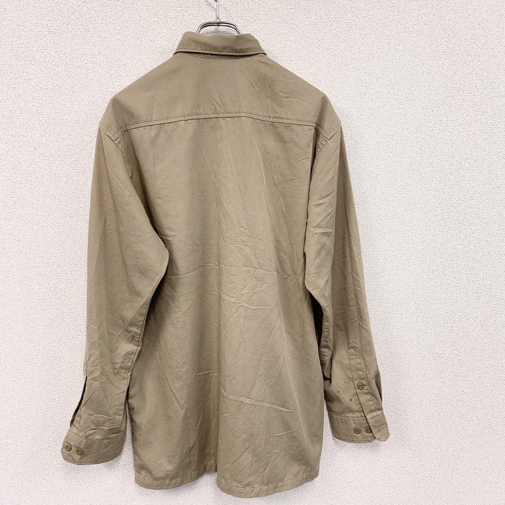 Carhartt　カーハート　長袖ワークシャツ　ダブルポケットシャツ　ベージュ　Mサイズ