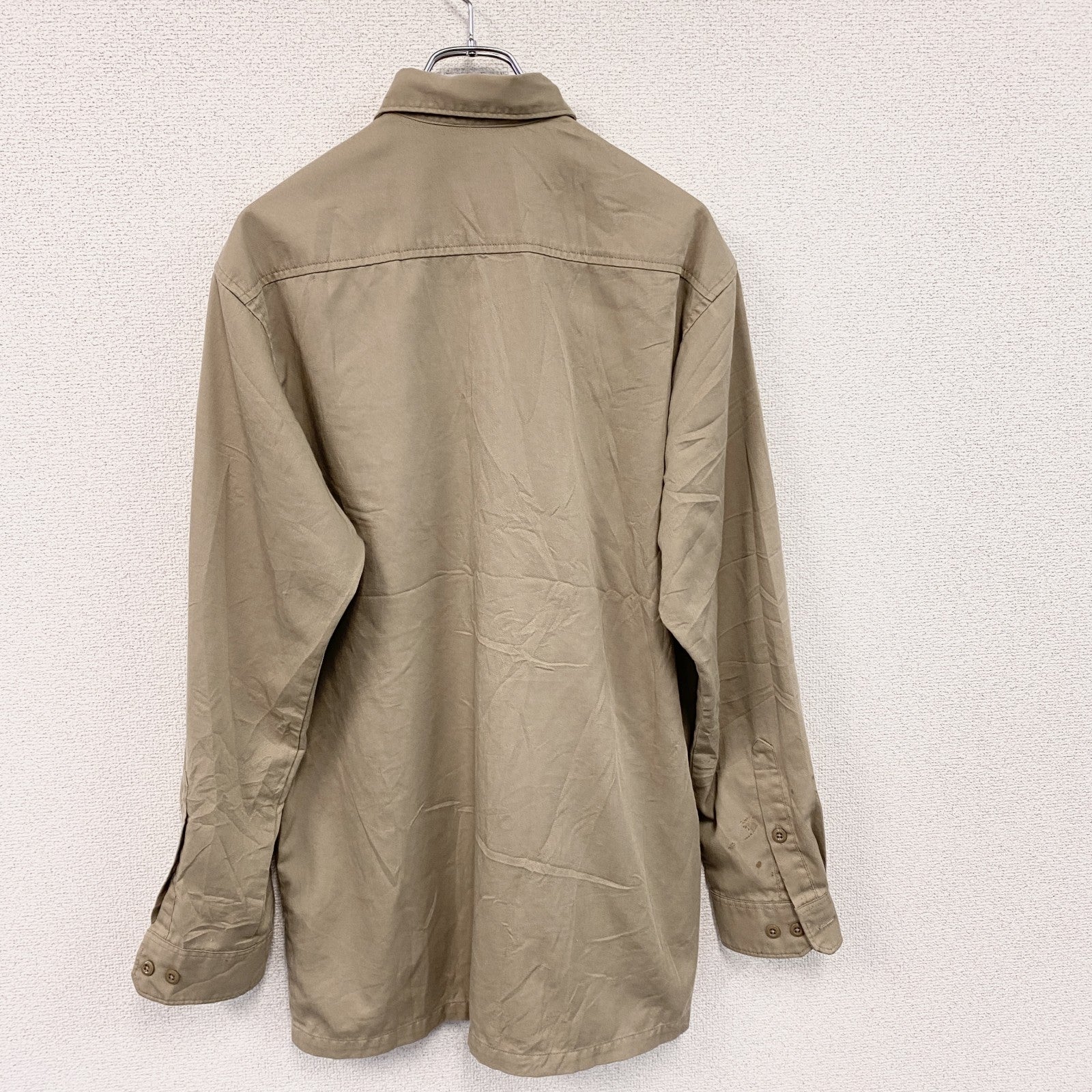 Carhartt　カーハート　長袖ワークシャツ　ダブルポケットシャツ　ベージュ　Mサイズ