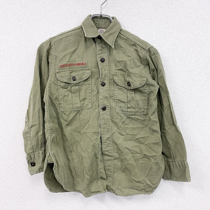 60s　BOYS SCOUTS OF AMERICA　BSA　ボーイスカウト　長袖シャツ　ヴィンテージ　カーキ