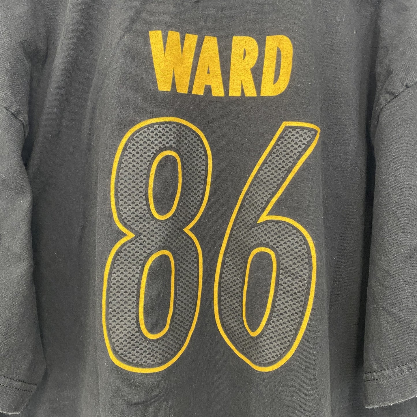 古着 used　Reebok　リーボック　半袖プリントTシャツ　ピッツバーグ・スティーラーズ　WARD　86　ブラック　XLサイズ