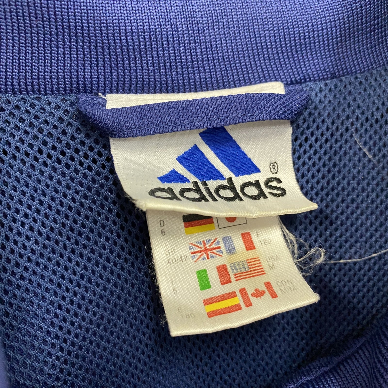 adidas　アディダス　サッカー　スウェーデン代表　トラックジャケット/ジャージ　刺繍ロゴ　紺　ネイビー　Mサイズ