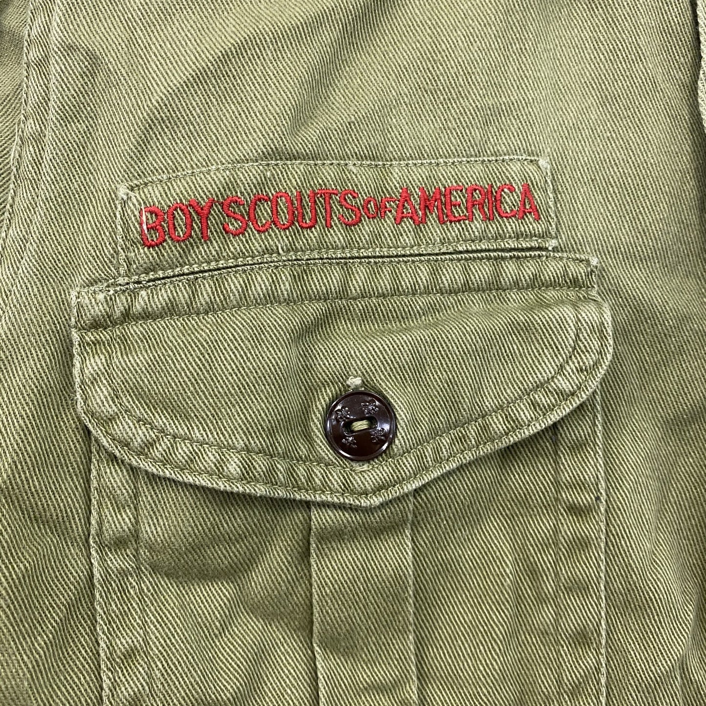 60s　BOYS SCOUTS OF AMERICA　BSA　ボーイスカウト　長袖シャツ　ヴィンテージ　カーキ