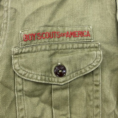 60s　BOYS SCOUTS OF AMERICA　BSA　ボーイスカウト　長袖シャツ　ヴィンテージ　カーキ