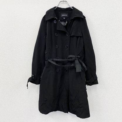 LONDON FOG　ロンドンフォグ　ダブルトレンチコート　カフストラップ　黒　ブラック　Sサイズ