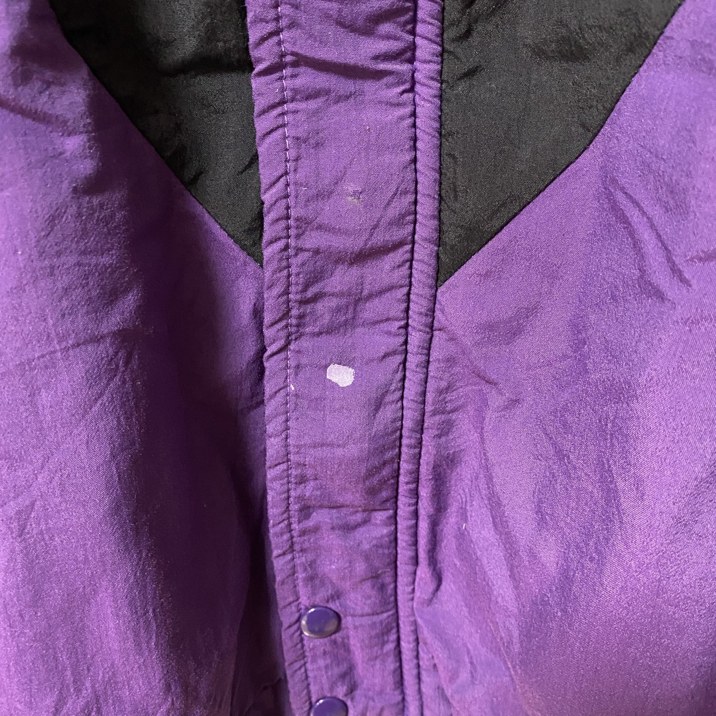 古着 used　SWINGSTER　USA製　長袖デザインナイロンジャケット　ハイネック　レトロ　ビックシルエット　XXXLサイズ