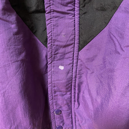 古着 used　SWINGSTER　USA製　長袖デザインナイロンジャケット　ハイネック　レトロ　ビックシルエット　XXXLサイズ