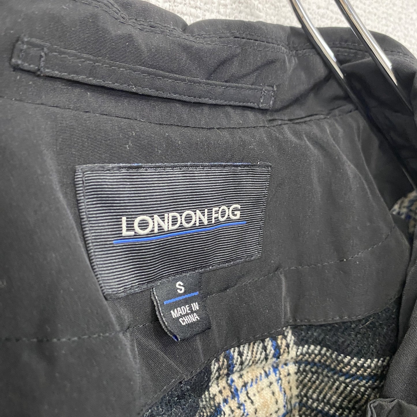 LONDON FOG　ロンドンフォグ　ダブルトレンチコート　カフストラップ　黒　ブラック　Sサイズ