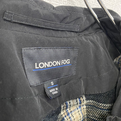LONDON FOG　ロンドンフォグ　ダブルトレンチコート　カフストラップ　黒　ブラック　Sサイズ