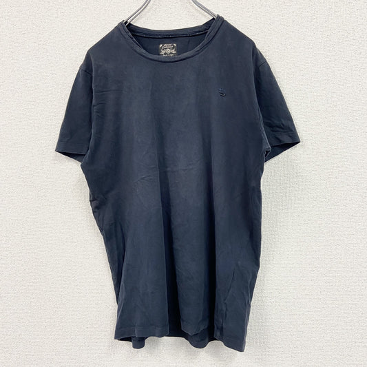 DIESEL　ディーゼル　半袖Tシャツ　ワンポイントロゴ　紺　ネイビー　Lサイズ