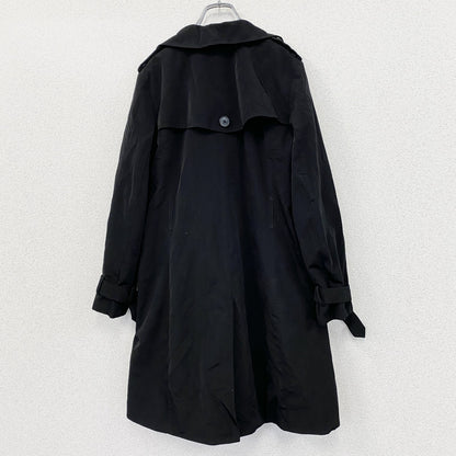 LONDON FOG　ロンドンフォグ　ダブルトレンチコート　カフストラップ　黒　ブラック　Sサイズ
