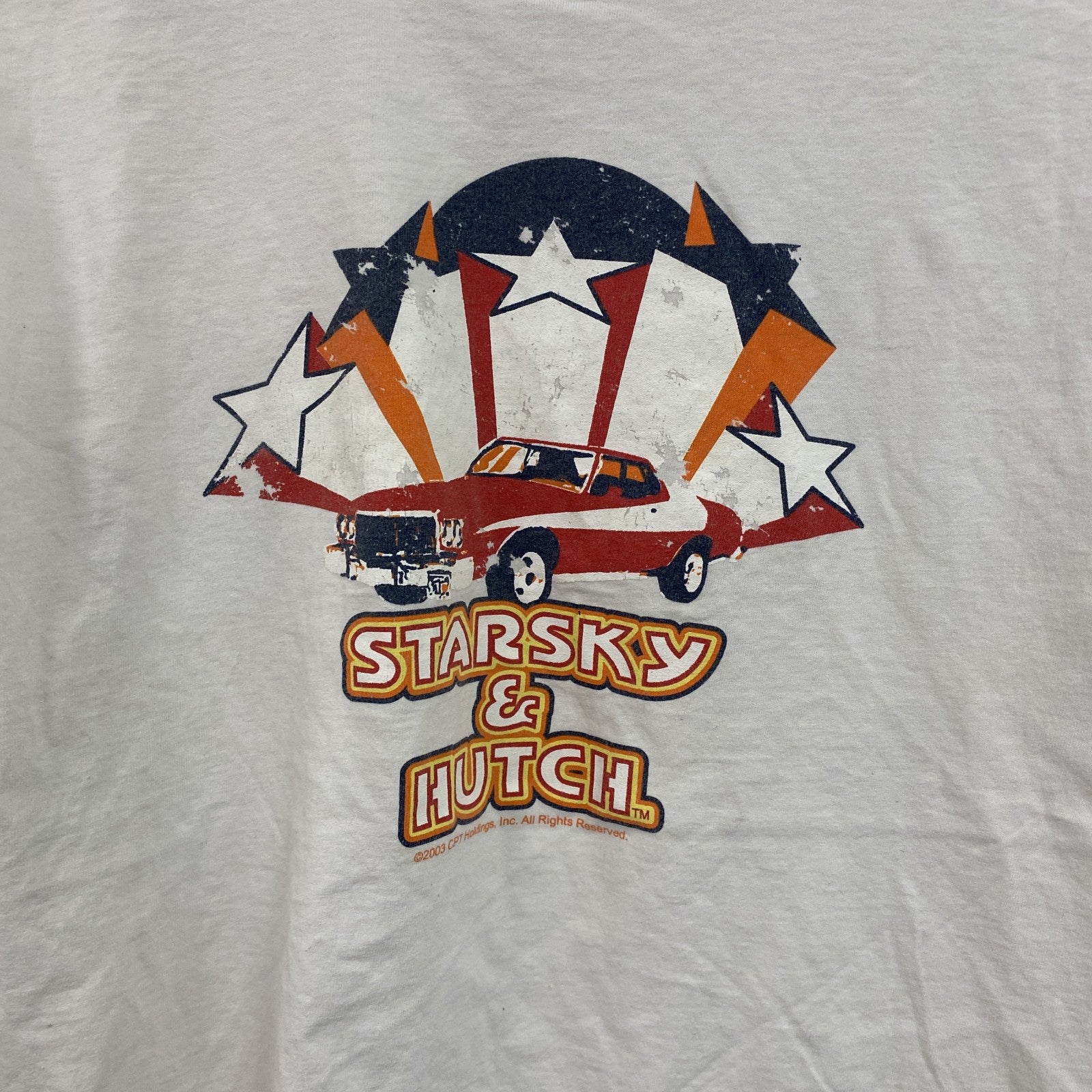 00s　URBANSPIRIT　STARSKY＆HUTCH　スタスキー&ハッチ　半袖プリントドラマTシャツ　白　ホワイト　Mサイズ