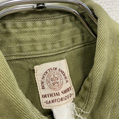 60s　BOYS SCOUTS OF AMERICA　BSA　ボーイスカウト　長袖シャツ　ヴィンテージ　カーキ