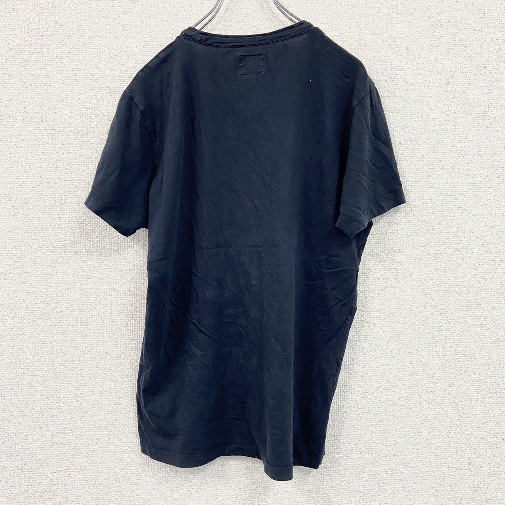 DIESEL　ディーゼル　半袖Tシャツ　ワンポイントロゴ　紺　ネイビー　Lサイズ