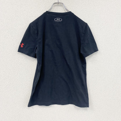 UNDER ARMOUR　アンダーアーマー　MARVEL　キャプテン・アメリカ　半袖プリントTシャツ　4連プリント　黒　ブラック