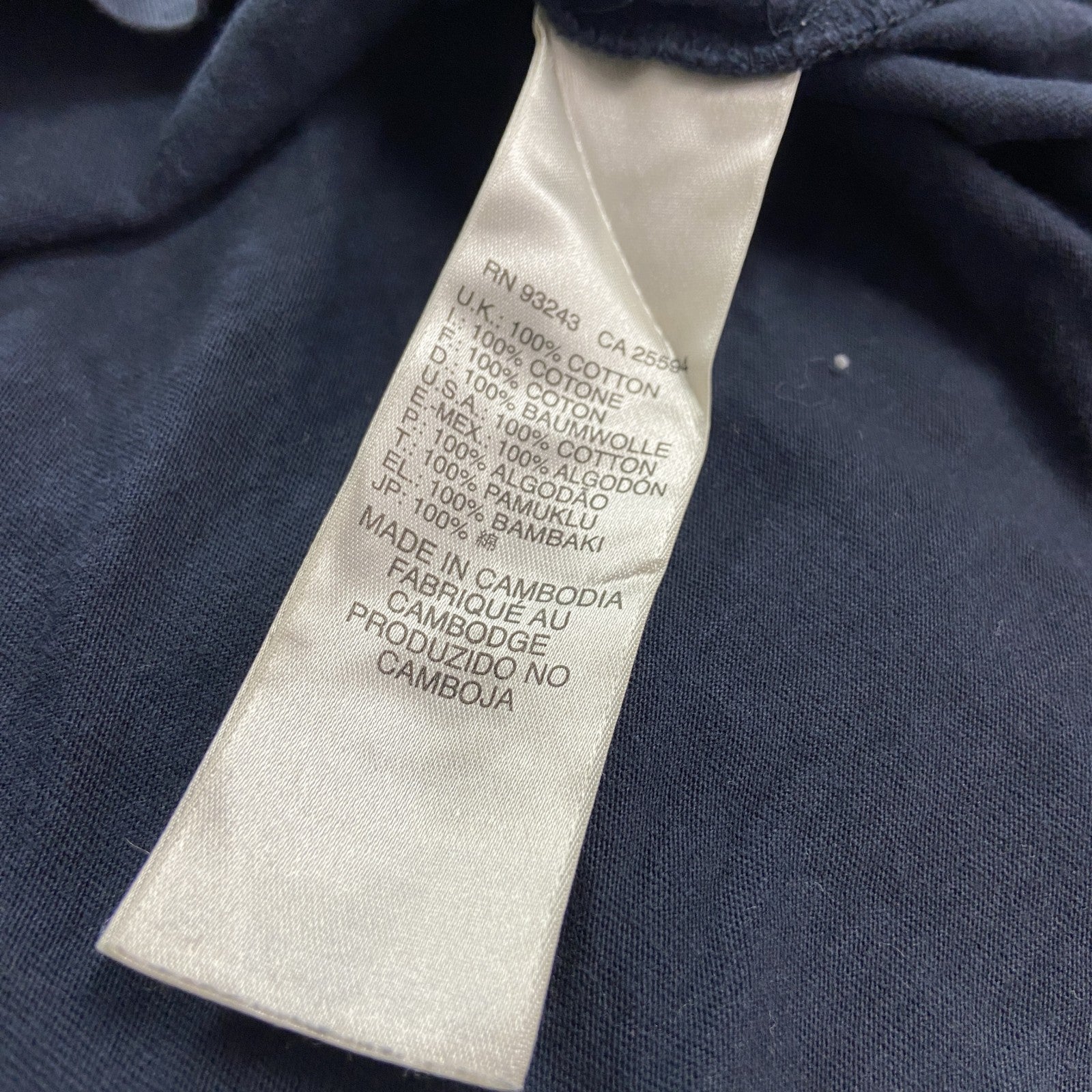 DIESEL　ディーゼル　半袖Tシャツ　ワンポイントロゴ　紺　ネイビー　Lサイズ