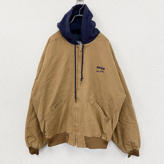 ～90s　DUNBROOKE　ダックスウェットパーカー/フーディー　キャメル　ヴィンテージ　XLサイズ