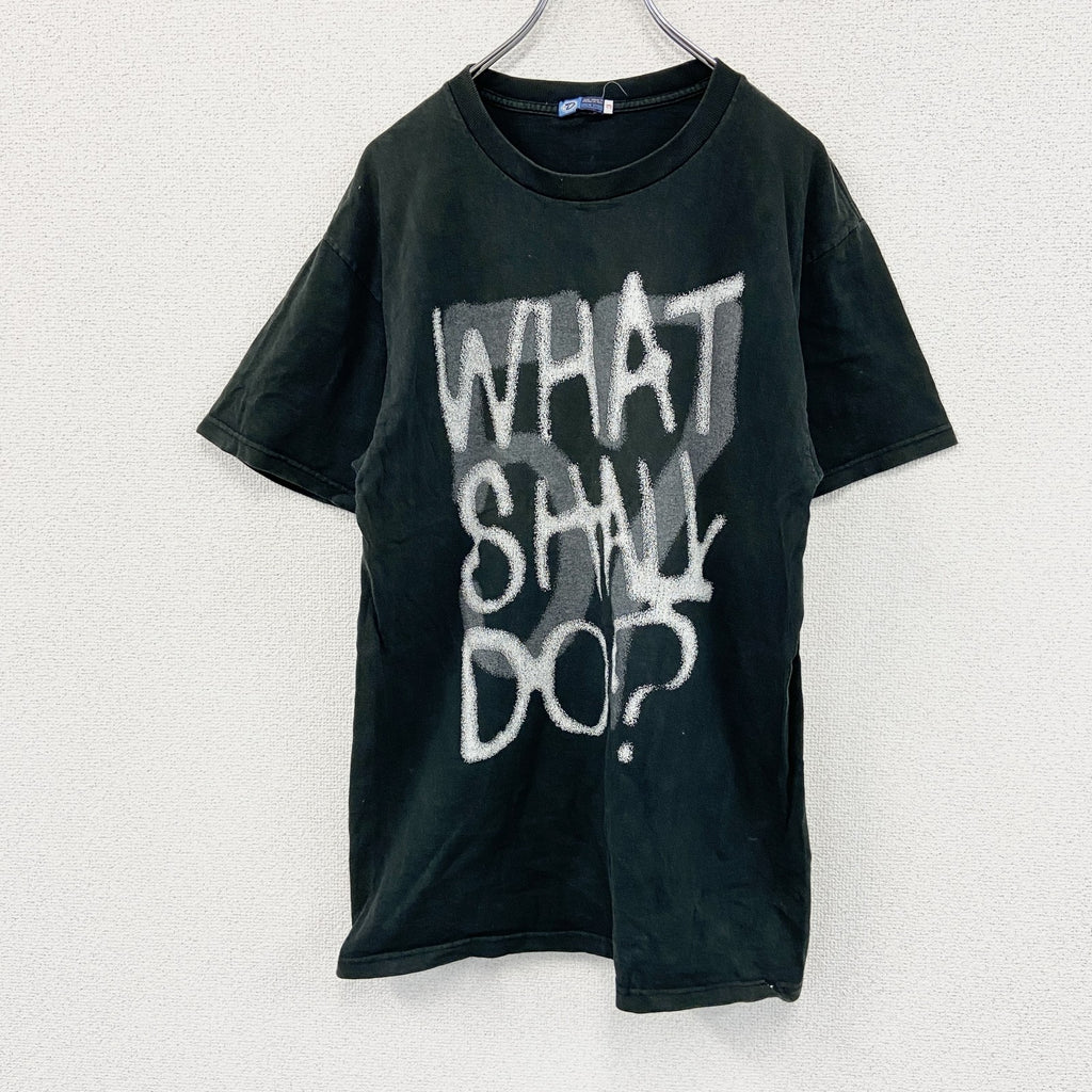DICK VISO　半袖プリントメッセージTシャツ　黒　ブラック　3サイズ