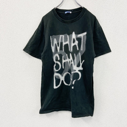 DICK VISO　半袖プリントメッセージTシャツ　黒　ブラック　3サイズ