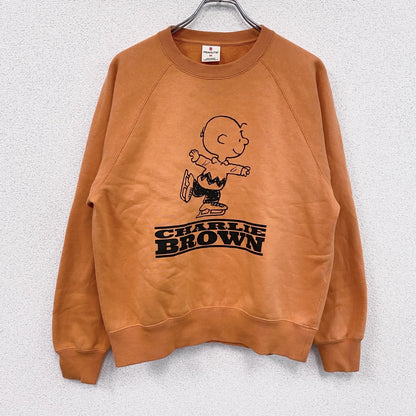 PEANUTS　SNOOPY　スヌーピー　GU　スウェット/トレーナー　ラグランスリーブ　橙色　オレンジ　Mサイズ