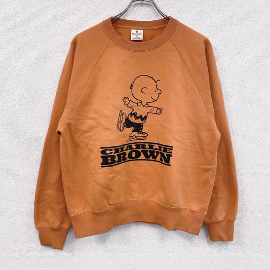 PEANUTS　SNOOPY　スヌーピー　GU　スウェット/トレーナー　ラグランスリーブ　橙色　オレンジ　Mサイズ