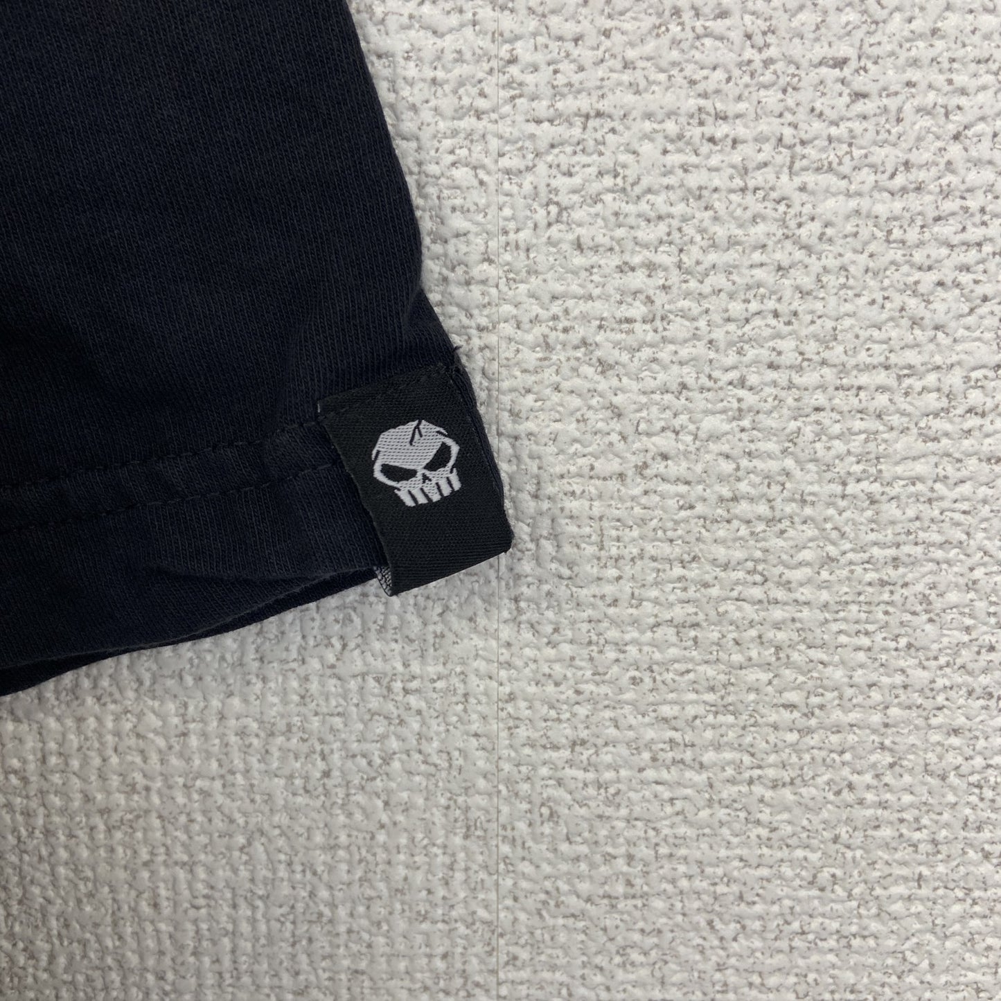 古着 used　NO FEAR ノーフェア　半袖プリントTシャツ　スカル　カジュアルデザイン　クルーネック　レトロ　黒　Lサイズ