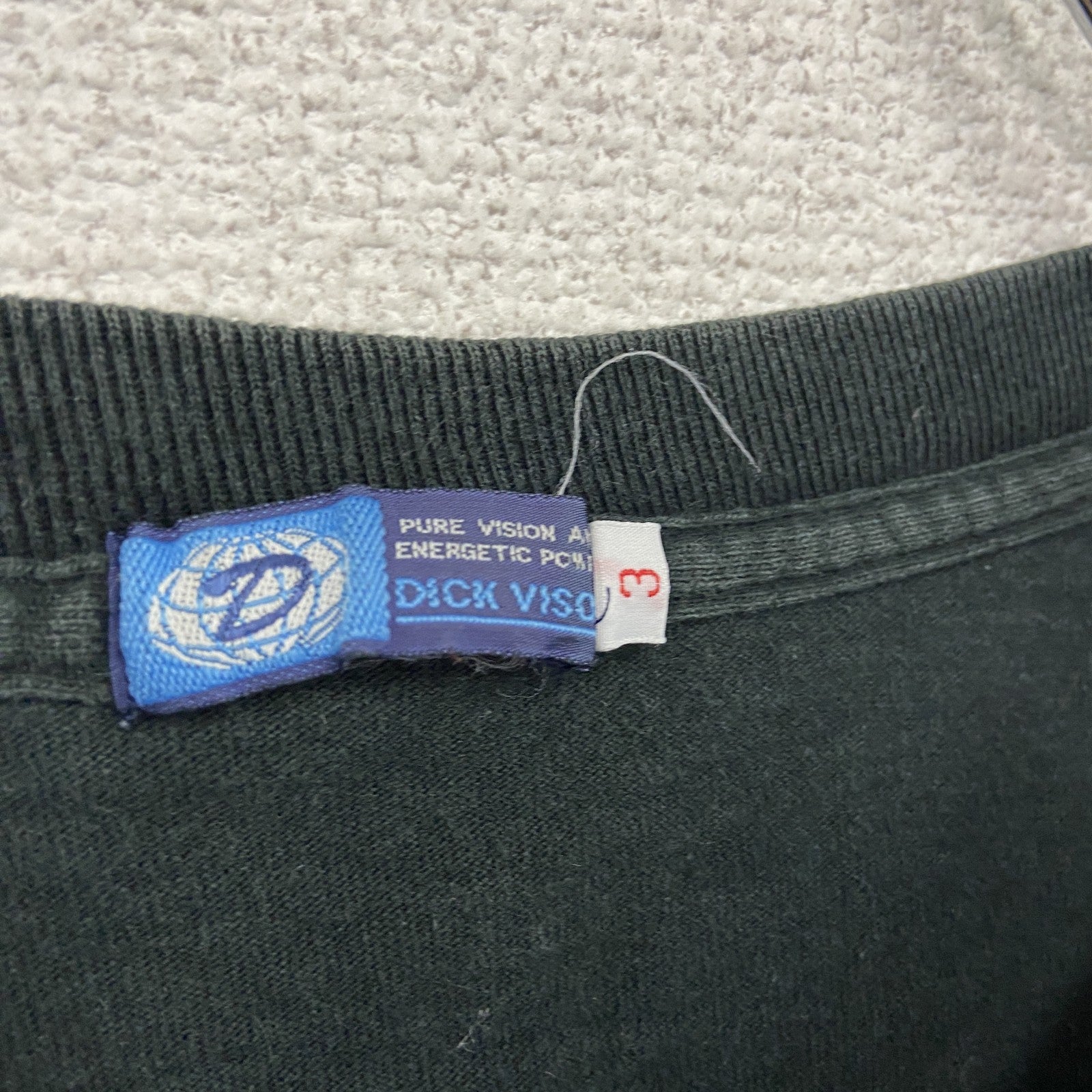 DICK VISO　半袖プリントメッセージTシャツ　黒　ブラック　3サイズ
