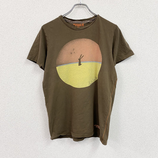 Whatever It Takes.org　半袖プリントTシャツ　お月見　ウサギ　月　茶色　ブラウン　Mサイズ