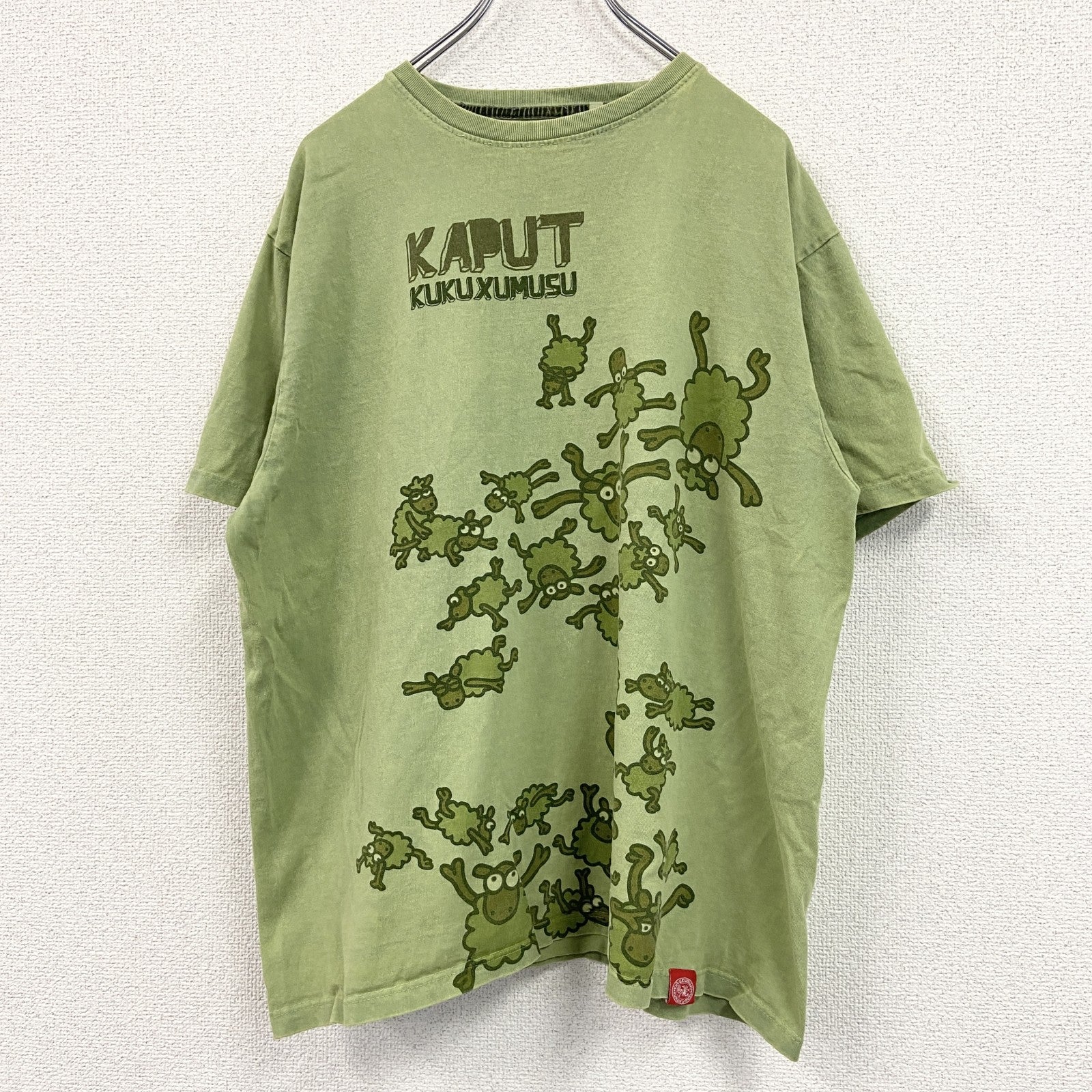 半袖プリントTシャツ　KAPUT　黄緑　グリーン