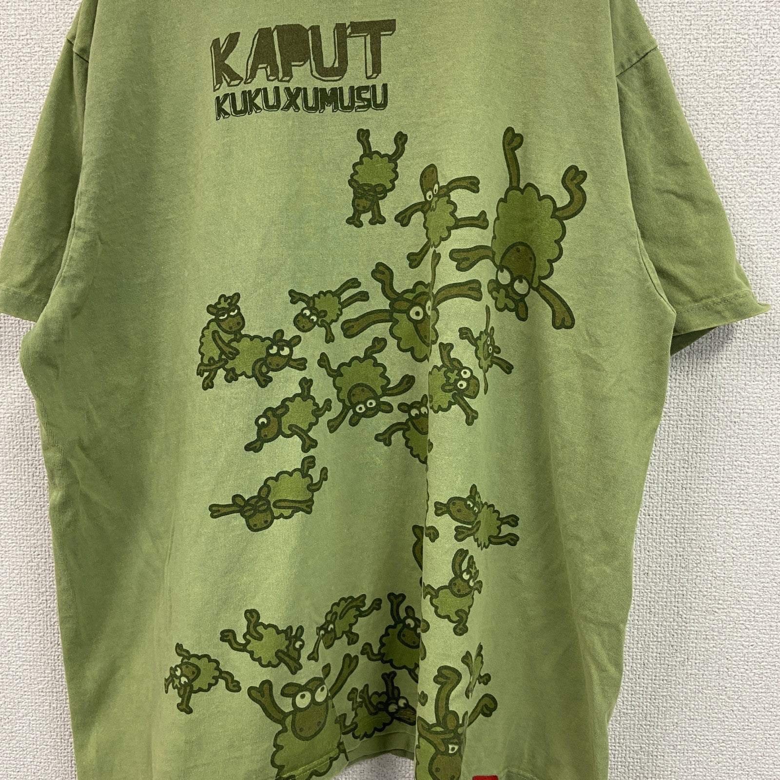 半袖プリントTシャツ　KAPUT　黄緑　グリーン