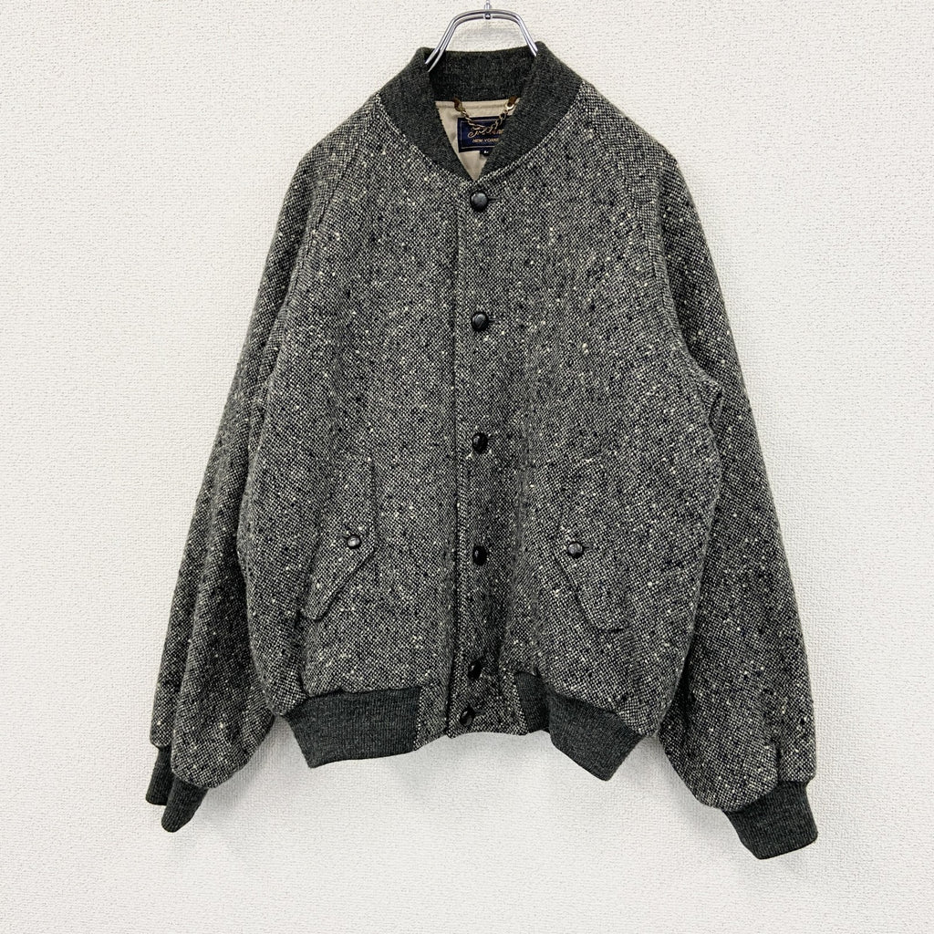 Traditional NEW YOKER　ニューヨーカー　ウールニットブルゾン　ラグランスリーブ　灰色　グレー　Lサイズ