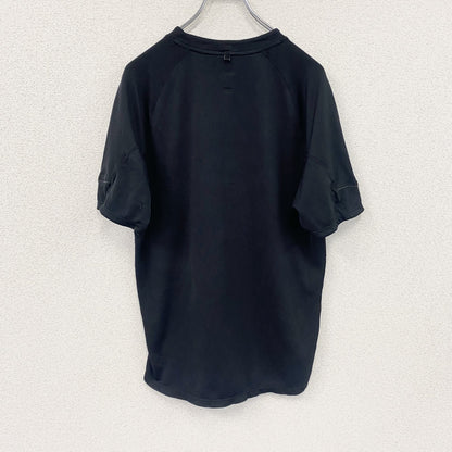 NIKE　ナイキ　半袖Tシャツ　スウッシュ　ラグランスリーブ　ワンポイント　黒　ブラック　Mサイズ