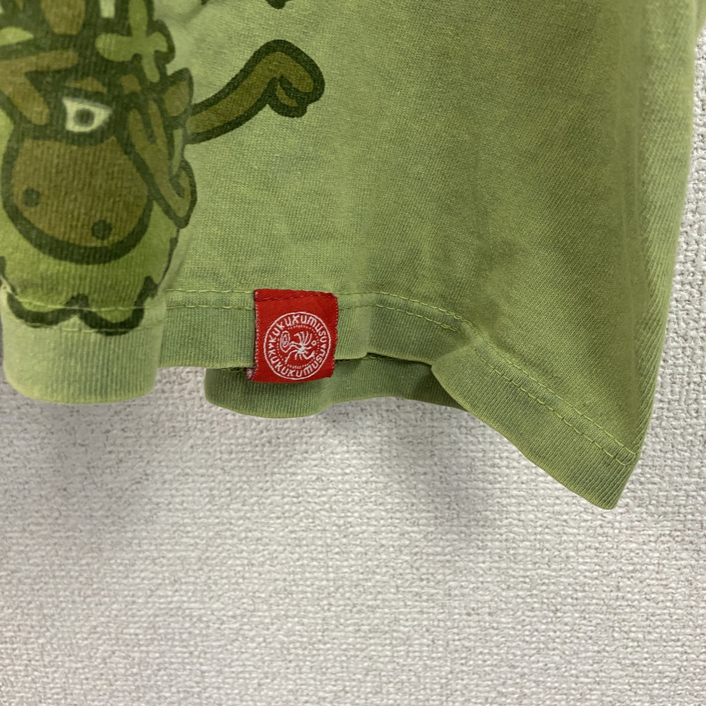 半袖プリントTシャツ　KAPUT　黄緑　グリーン