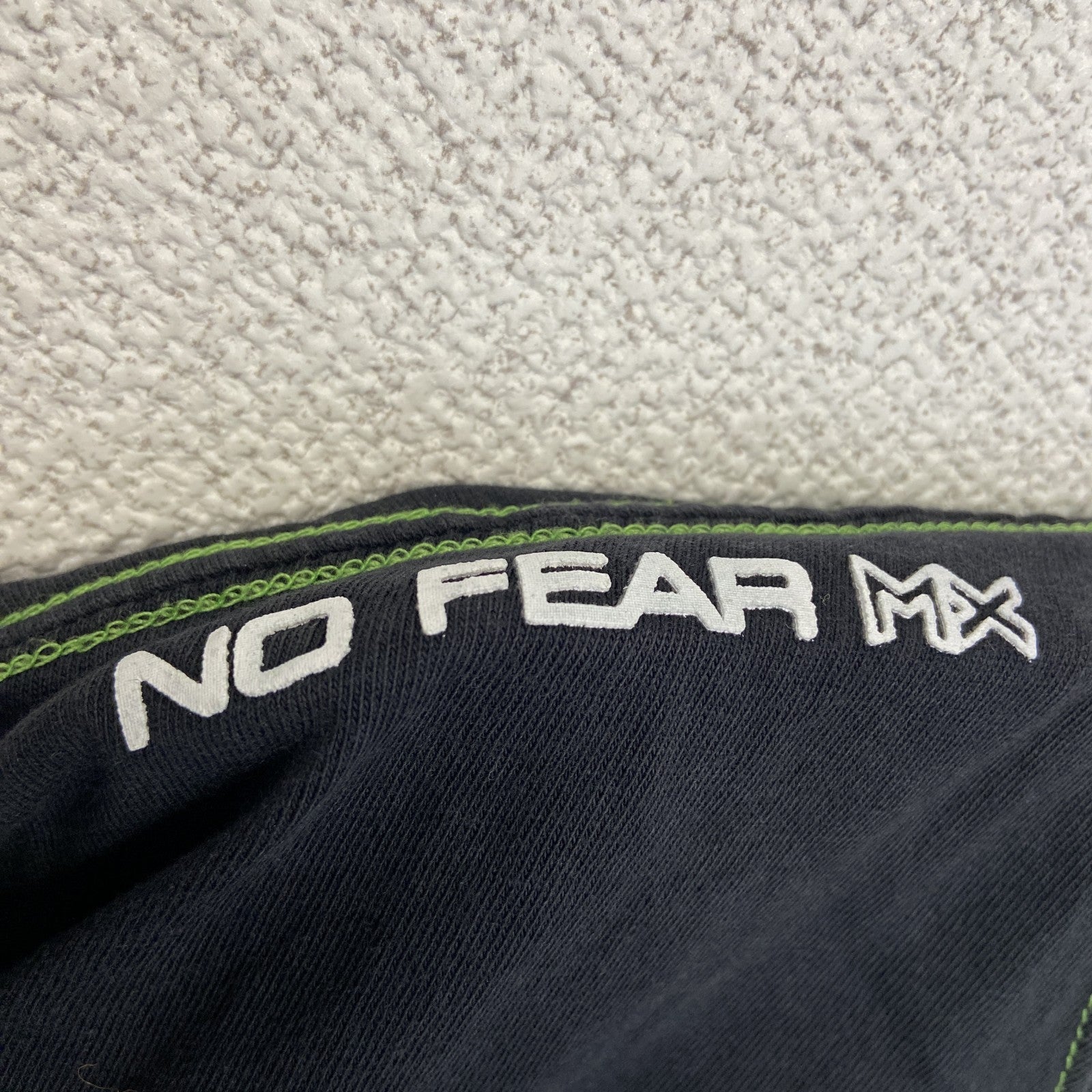 古着 used　NO FEAR ノーフェア　半袖プリントTシャツ　スカル　カジュアルデザイン　クルーネック　レトロ　黒　Lサイズ