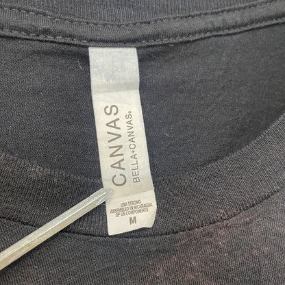 CANVAS　半袖プリントTシャツ　I LOVE Tシャツ　英字プリント　黒　ブラック　Mサイズ　