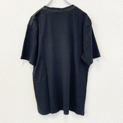 古着 used　NO FEAR ノーフェア　半袖プリントTシャツ　スカル　カジュアルデザイン　クルーネック　レトロ　黒　Lサイズ