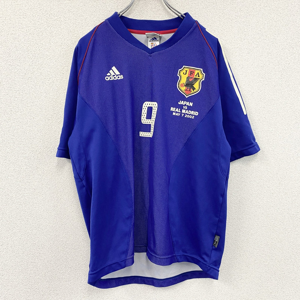 adidas　アディダス　サッカー日本代表　半袖Tシャツ　ユニフォーム　青　ブルー　Lサイズ