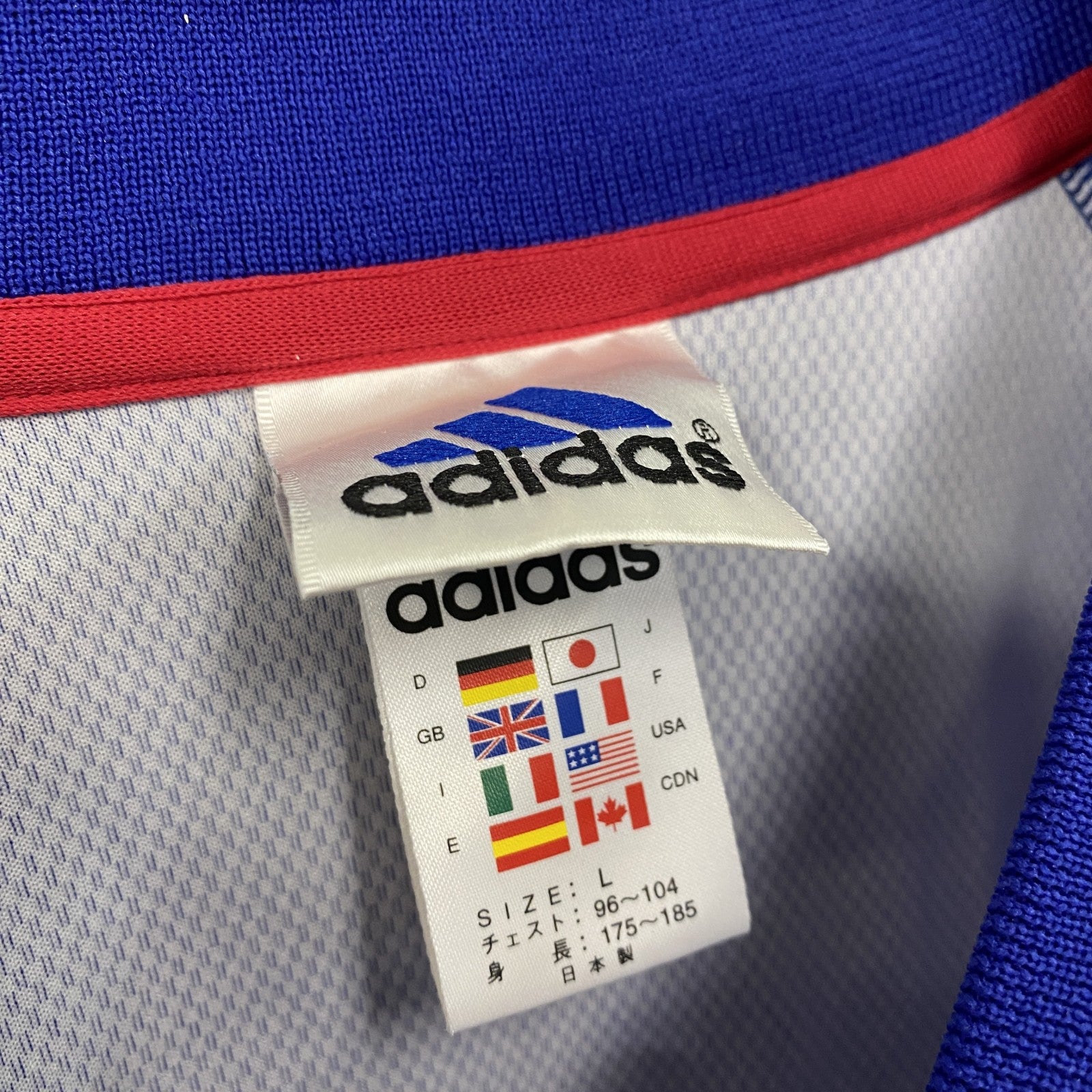 adidas　アディダス　サッカー日本代表　半袖Tシャツ　ユニフォーム　青　ブルー　Lサイズ