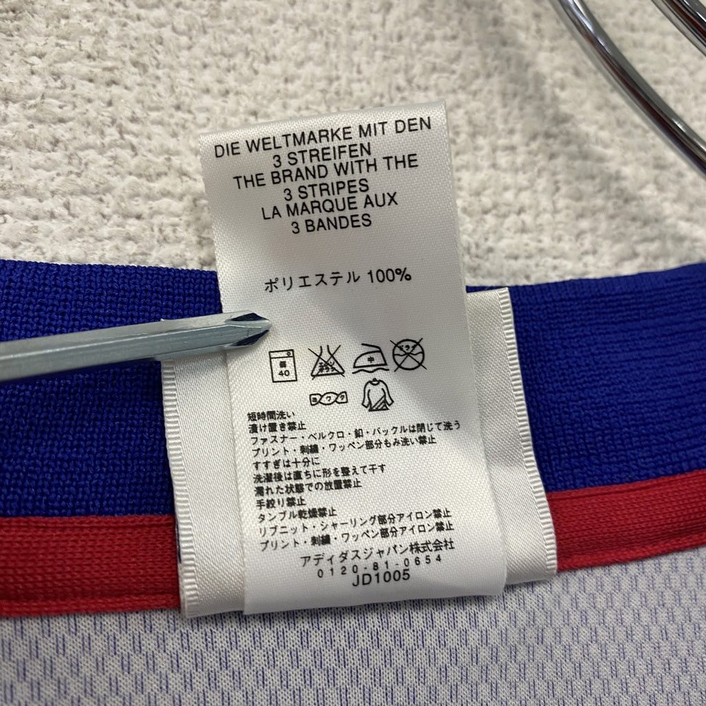 adidas　アディダス　サッカー日本代表　半袖Tシャツ　ユニフォーム　青　ブルー　Lサイズ