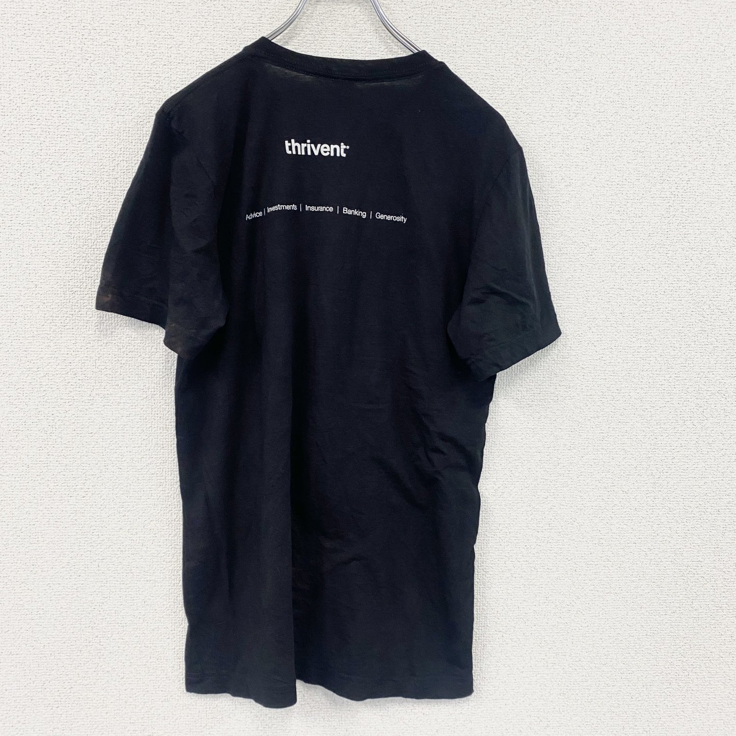 CANVAS　半袖プリントTシャツ　I LOVE Tシャツ　英字プリント　黒　ブラック　Mサイズ　