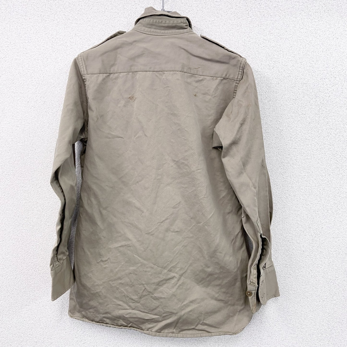 50s～　U.S.ARMY　米軍　UTILITYシャツ　ミリタリーシャツ　長袖シャツジャケット　2ポケット　ベージュ　