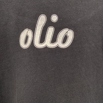 半袖プリントTシャツ　幾何学模様　olio　両面プリント　黒　ブラック　Mサイズ
