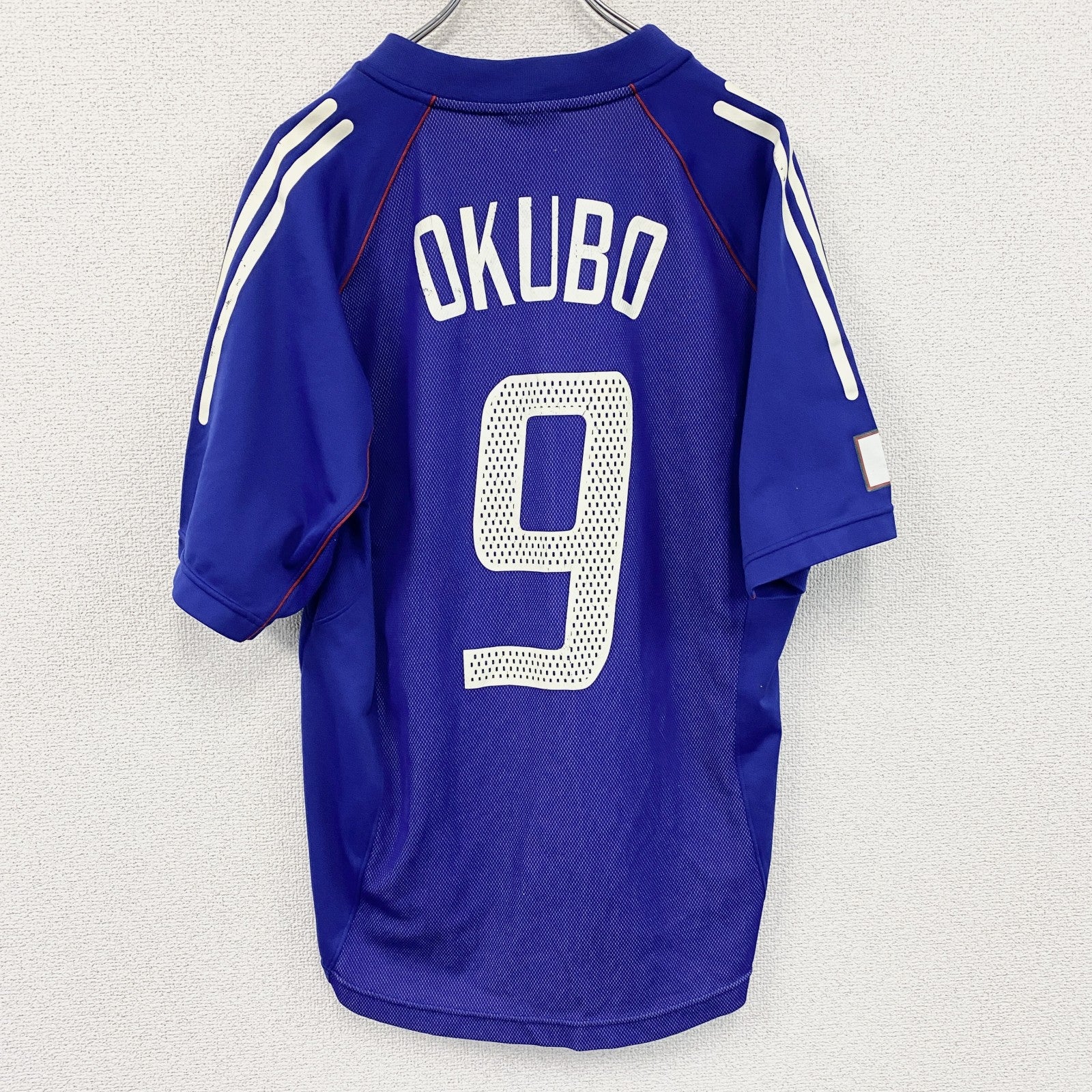 adidas　アディダス　サッカー日本代表　半袖Tシャツ　ユニフォーム　青　ブルー　Lサイズ