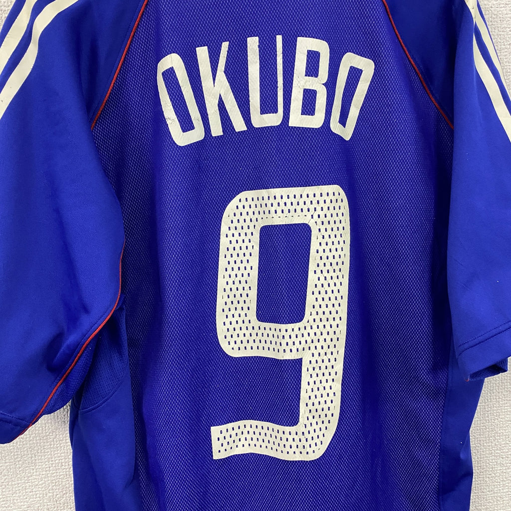 adidas　アディダス　サッカー日本代表　半袖Tシャツ　ユニフォーム　青　ブルー　Lサイズ
