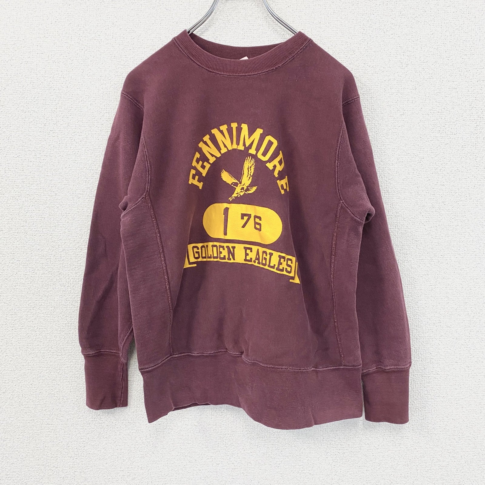 70s　Champion　チャンピオン　リバースウィーブ　スウェット/トレーナー　単色タグ　ボルドー　Sサイズ