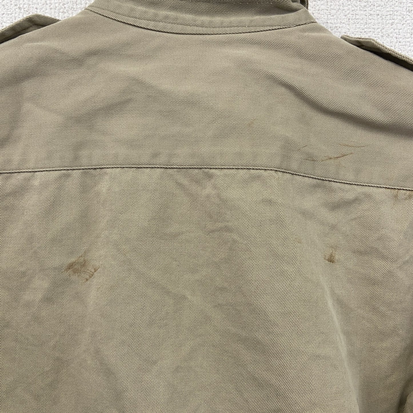 50s～　U.S.ARMY　米軍　UTILITYシャツ　ミリタリーシャツ　長袖シャツジャケット　2ポケット　ベージュ　