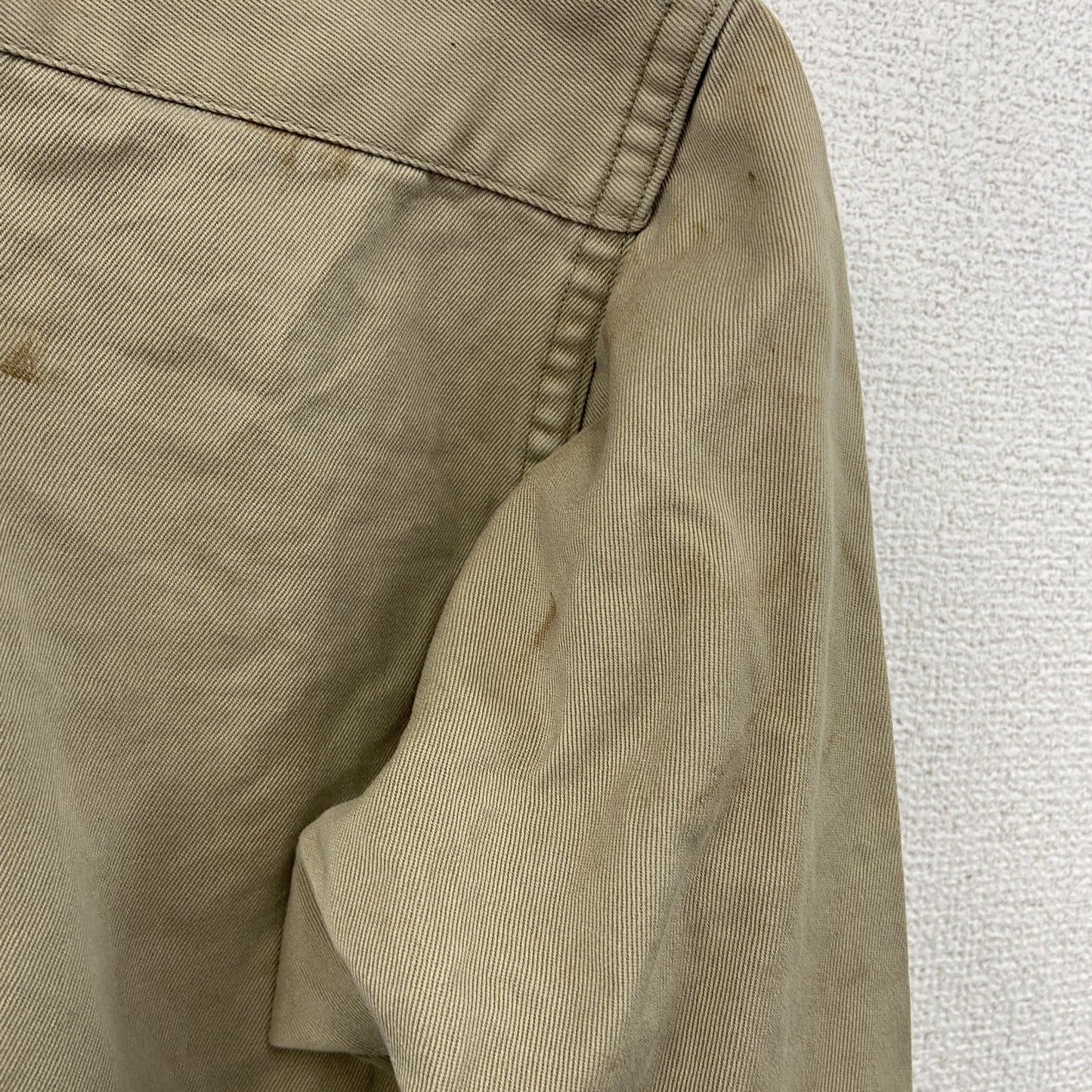 50s～　U.S.ARMY　米軍　UTILITYシャツ　ミリタリーシャツ　長袖シャツジャケット　2ポケット　ベージュ　