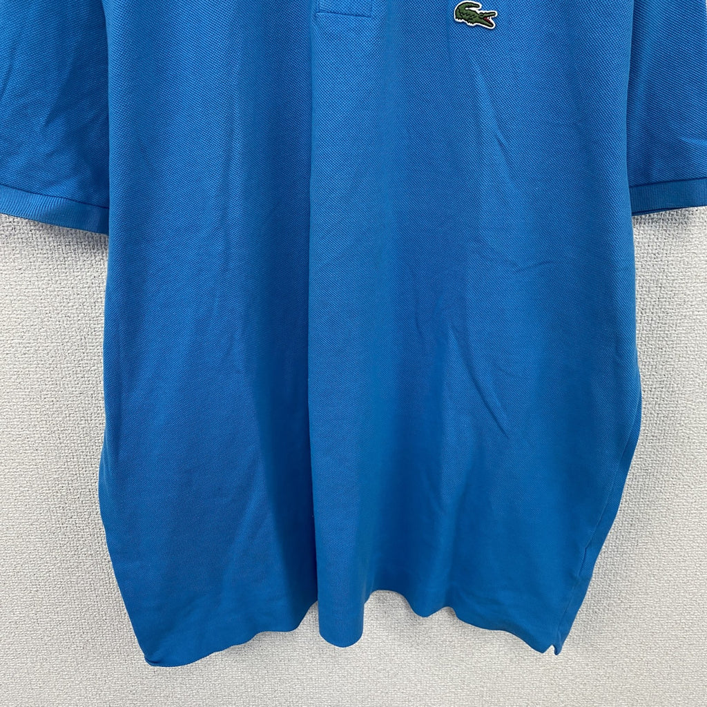 LACOSTE　ラコステ　半袖ポロシャツ　刺繍ロゴ　青　ブルー　2XLサイズ