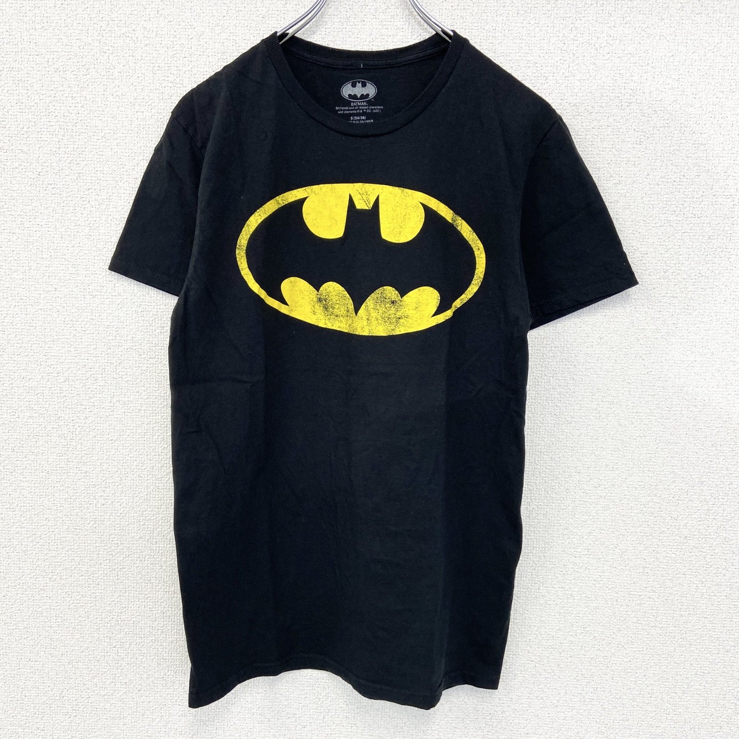 古着 used　BATMAN バットマン　半袖オリジナルロゴプリントTシャツ　DCコミックス　クルーネック　レトロ　黒　Sサイズ