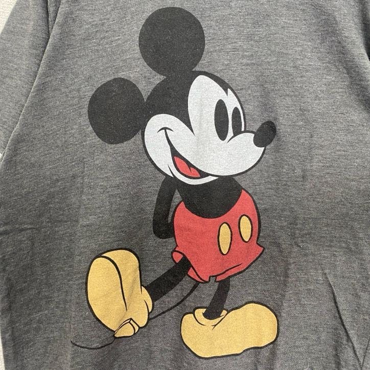 古着　used　OLD NAVY　オールドネイビー　半袖プリントTシャツ　ディズニー　ミッキーマウス　レトロ　グレー　Mサイズ