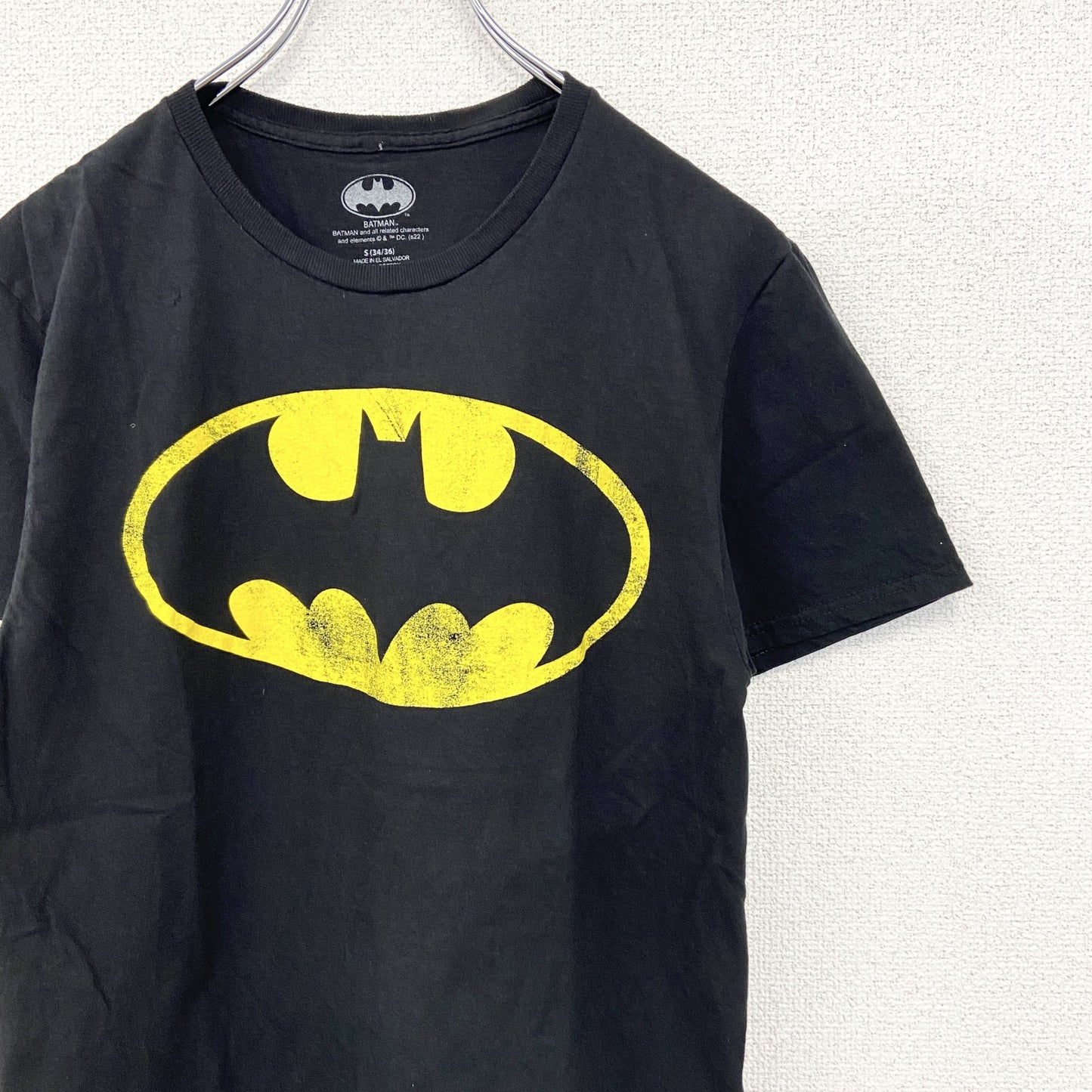 古着 used　BATMAN バットマン　半袖オリジナルロゴプリントTシャツ　DCコミックス　クルーネック　レトロ　黒　Sサイズ